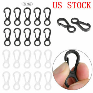 10 Plastic Snap Hooks w/O-Ring Clip for Bag Belts Straps Clasp Package Flag Pole