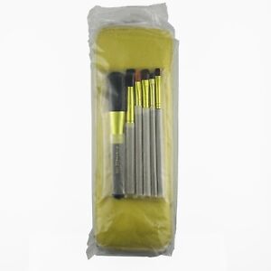 New! | MAC | DAZZLE | 6 Piece Brush Set W/ Zip Bag | Chartreuse | Rare