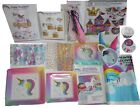 Rainbow Unicorn party supplies, headbands, party favors, pin de horn, napkins
