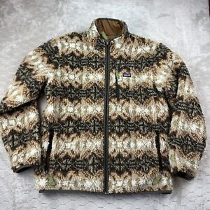 Patagonia Mens Classic Retro-X Cardigan Deep Pile Fleece Jacket - Sz XL - Aztec