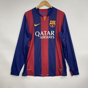 Barcelona 2014 Home Soccer Nike jersey #11 Neymar Size XL Blue Red Long Sleeve