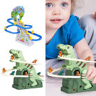 Electric Climbing Stairs Toys, Dinosaur Chassing Race Track Game for Kids
