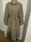 CAMBRIDGE, WOMEN'S Brown Cotton Bl Long Sleeved Lined Career Trench Coat Size 12