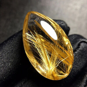 1x Citrine Mineral Specimens Crystal Rutilated Quartz Pendant Natural Hairstone