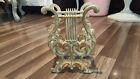 Vintage Cast aluminum Lyre Harp Music stand Book Magazine antique finish style