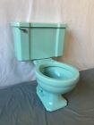 Vtg Mid Century Aqua Blue Green Porcelain Toilet Old Bath Rheem Richmond 371-22E