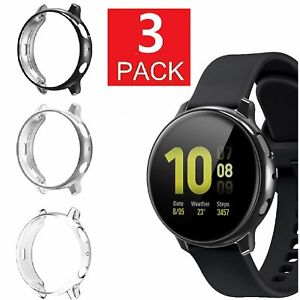 3 Pack For Galaxy Watch Active 2 40mm/44mm Screen Protector Case Cover Bumper