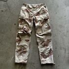 Vintage Desert Storm Chocolate Chip Camo Cargo Combat Military Pants - MED SHORT