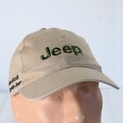 Jeep Woodstock Chrysler Beige Green Embroidered Strapback Hat Cap 4-Wheeler