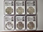 2021 MORGAN & PEACE SILVER DOLLAR NGC MS70 FIRST DAY OF ISSUE SIGNED BY MERCANTI