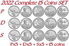2022 P D S American Women Quarter Clad 15 Coins COMPLETE Set