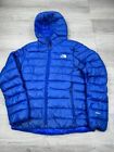 The North Face Jacket Women S Blue White Half Dome 800 Puffer Down Filled Hooded
