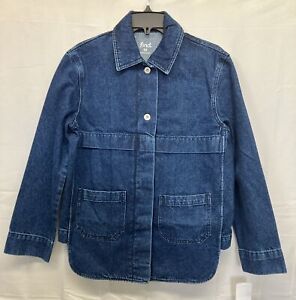 find. Womens Denim Blue Jean Chore Coat Jacket Size XS New Without Tags