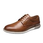 Men's Dress Shoes Formal Derby Oxford Business Casual Shoes Brown