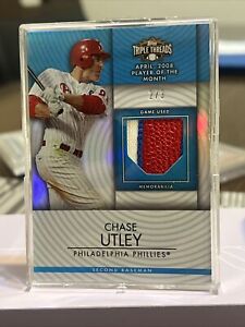 New Listing2012 Topps Triple Threads Blue Chase Utley Game Used Patch /3!