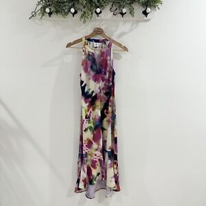 CABI Celebration Dress 5971 Sleeveless Tie Dye Abstract Print Multicolor Size Xs