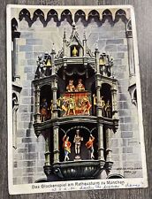 Glockenspiel am Rathausturm Zu Munchen Vintage Postcard 1959 Postmark