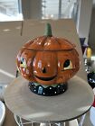 Johanna Parker Retro Halloween Pumpkin Face Candy/Cookie Jar