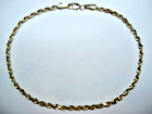 Solid Core -14k Yellow Gold Dia. Cut Rope Bracelet - 2.5 mm x & 8