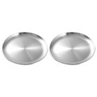 New Listing2pcs steak plate stainless steel storage plate Plates Flat Type