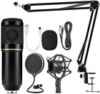 Cardioid Condenser Professional Microphone and Combo PC Kit with Adjustable Mic