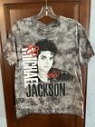 Michael Jackson Bad Tour ‘88 t-shirt Marble Tie Dye Black Gray Size Medium