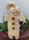 Primitive Christmas Handcrafted Ginger Kisses Gingerbread Man 9