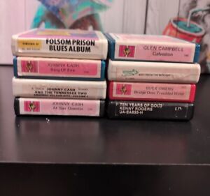 New ListingLot Of Country 8 Track tapes. Untested. Johnny Cash, Buck Owens, Marty Robbins