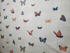 Vintage Martex Butterfly Queen Flat Sheet & Pillowcase Cotton & Poly Blend USA