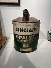 Vintage Sinclair 5 Gallon Opaline Motor Oil Can Man Cave Advertising/shop
