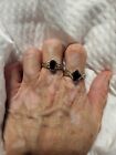 Lot Of 2 Sterling Silver Stone Rings 1 Avon Size 6 & 7.5