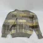 VTG Kennington Tan Brown Wool Blend Crewneck Pullover Sweater Mens L