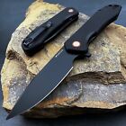VORTEK FOXTROT Black G10 D2 Steel Blade Ball Bearing EDC Folding Pocket Knife