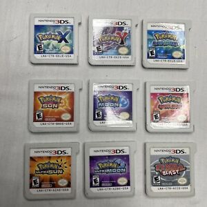 Pokemon Nintendo 3DS GAME LOT OF 9 Sun Moon Ultra X Y Alpha Omega Authentic