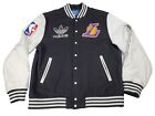 Los Angeles Lakers Adidas Trefoil Varsity Letterman Jacket Wool Vintage NBA XL