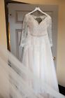 Women's Cocomelody Wedding Dress, # LD3932, W/SLEEVE  16(US), color Ivory