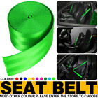 Car 3.6M Seat Belt Webbing Polyester Seat Lap Closeout Nylon Safety Strap Green