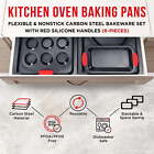 6 Piece Kitchen Oven Bakeware Set – Deluxe Non-Stick Black