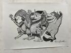 maurice sendak painting on paper (Handmade) signed and stamped