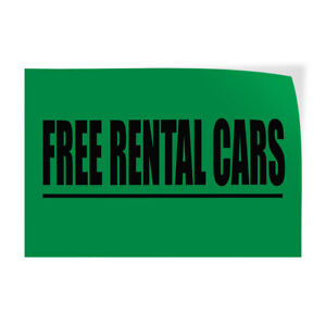 Decal Stickers Free Rental Cars Business Vinyl Store Sign Label Business