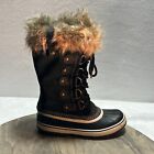 Sorel Womens Snow Boots Size 9 Joan Of Arctic Waterproof Tall Faux Fur Black