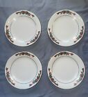 Poinsettia And Ribbons Fairfield Fine China Dessert Plate Vintage 7.5” Set Of 4