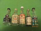 5) Vintage Old collectibles Whisky/Vodka Mini Empty Bottles.