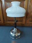 Antique 1927 Coleman Quick-Lite Table Lamp with Milk Glass Shade