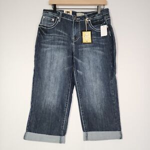 Vintage NWT Earl Jeans Women's EW51562DK Cuffed Capris Sz 12 Western Wear
