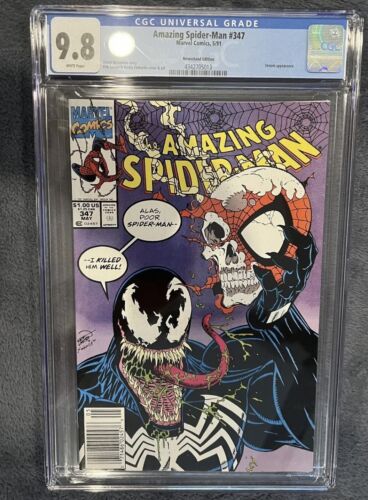Amazing Spiderman 347 CGC 9.8 NEWSSTAND-RARE-Venom! Awesome Cover!