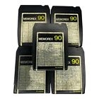 New ListingLot of 5 Memorex 90 Minutes 8 Track Cartridges As Blanks Tape Vintage UNTESTED