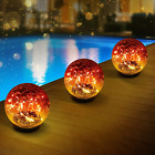HOFLYW Solar Globes Lights Outdoor Garden Decor Solar Balls for Garden Crackle