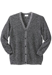KingSize Men's Big & Tall Shaker Knit V-Neck Cardigan Sweater