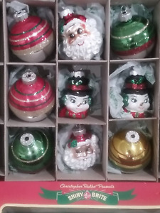 Christopher Radko Shiny Brite Christmas Vintage Inspired Ornaments